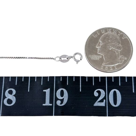 J. ROSÉE Box Chain Necklace | Vintage Sterling Silver 925 | 17.5"-19.5" - Picture 2 of 3